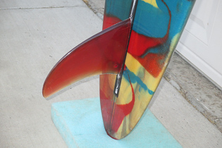 Fin of 1970 Wind an Sea Surfboards, Vintage Surfboard