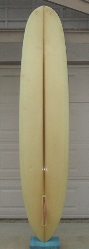 Bottom of 1968 Bing Pintail Lightweight Vintage Surfboard