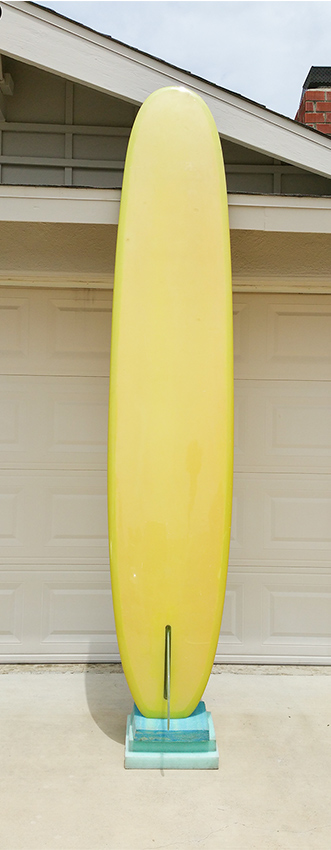 Bottom of 1968 G and S Midget Farrelly Surfboard