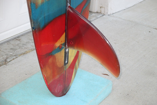 Fin of 1970 Wind an Sea Surfboards, Vintage Surfboard