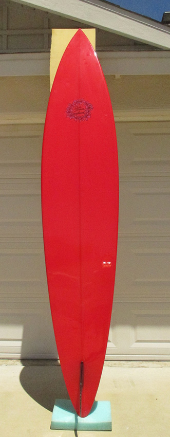 Bottom of 1975-76 Brewer Vintage Surfboard