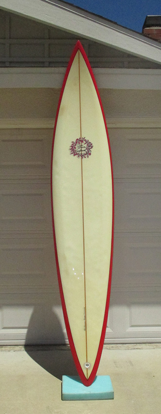 Deck of 1975-76 Brewer Vintage Surfboard