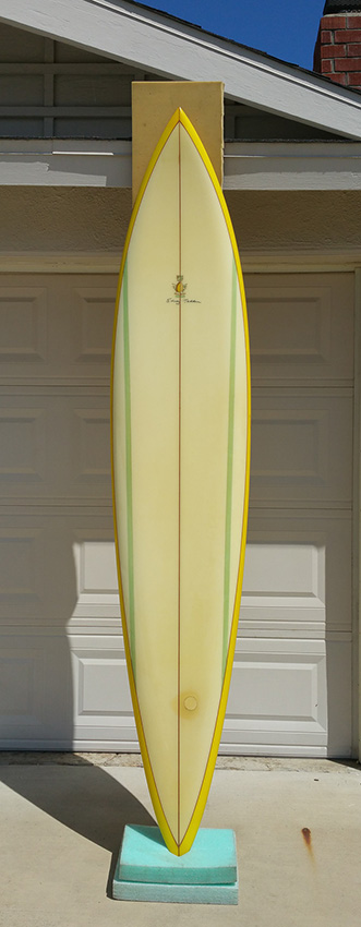 Deck of 1977 Pineapple Hawaii-Sunset Short Gun Vintage Surfboard