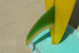 Fin of 1977 Pineapple Hawaii-Sunset Short Gun Vintage Surfboard