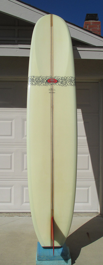 Bottom of 1997 Bing DNN Vintage Surfboard